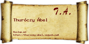 Thuróczy Ábel névjegykártya