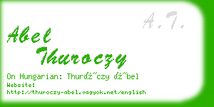 abel thuroczy business card